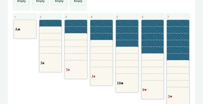 Russian Solitaire playing interface