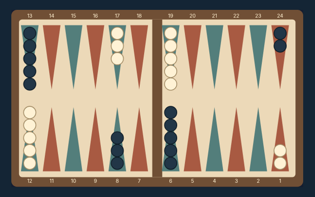 Backgammon playing interface